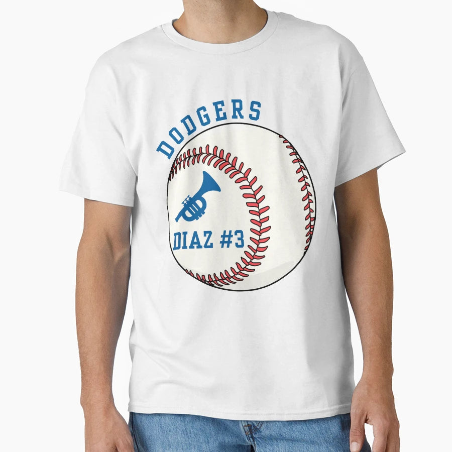 Edwin Diaz 3 Los Angeles Dodgers T-Shirt - Casual Everyday Wear for Adults - T-Shirt, Sweatshirt, Hoodie