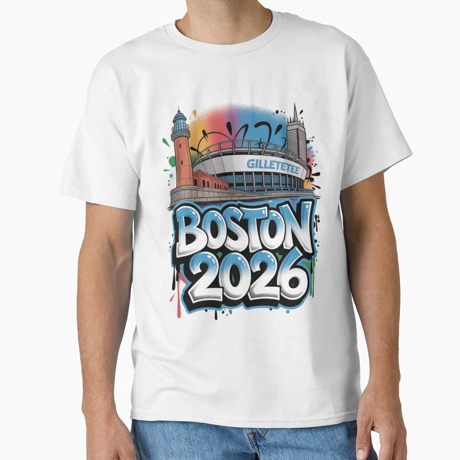 Boston 2026 New England Soccer T-Shirt - Aesthetic Graphic for Adults - T-Shirt, Sweatshirt, Hoodie