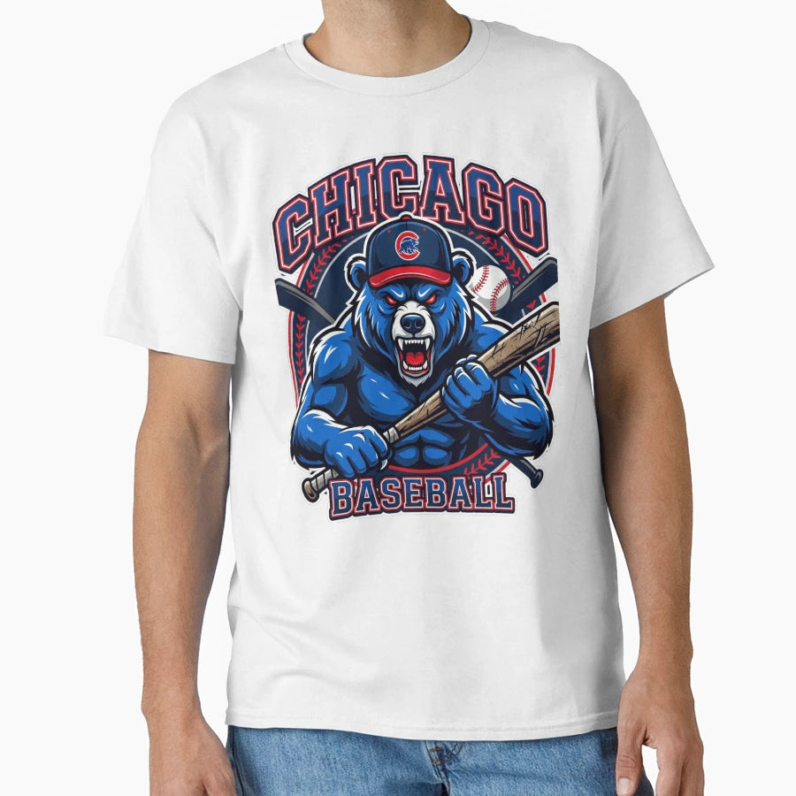 Angry Blue Bear Baseball Fighter Mascot T-Shirt - Unique Graphic for Adults - T-Shirt, Sweatshirt, Hoodie