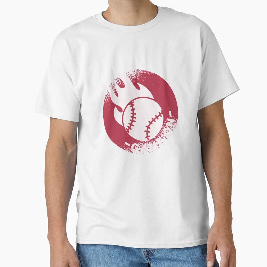 Baseball Fire Ball T-Shirt - Casual Everyday Wear Men Women - T-Shirt, Sweatshirt, Hoodie