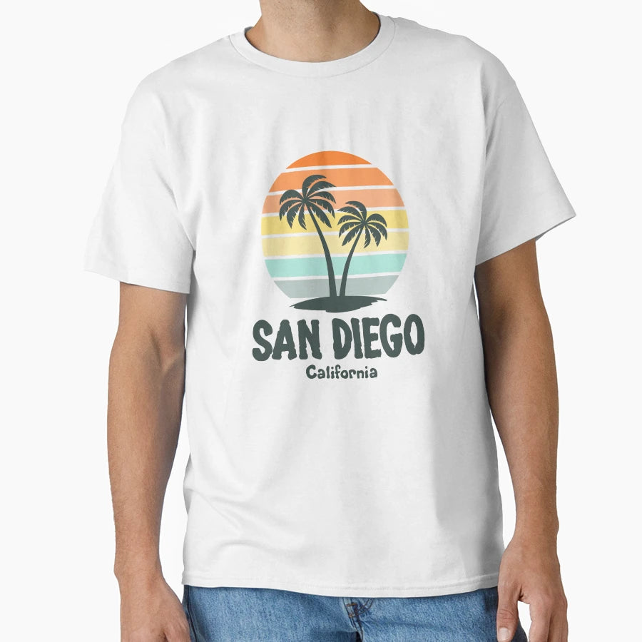 San Diego California Palm Trees T-Shirt - Trendy Graphic Unisex - T-Shirt, Sweatshirt, Hoodie