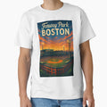 Sunset Over Fenway Park Boston Baseball T-Shirt - Novelty Apparel Unisex - T-Shirt, Sweatshirt, Hoodie