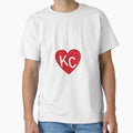 Kc Heart T-Shirt - Unique Graphic for Adults - T-Shirt, Sweatshirt, Hoodie