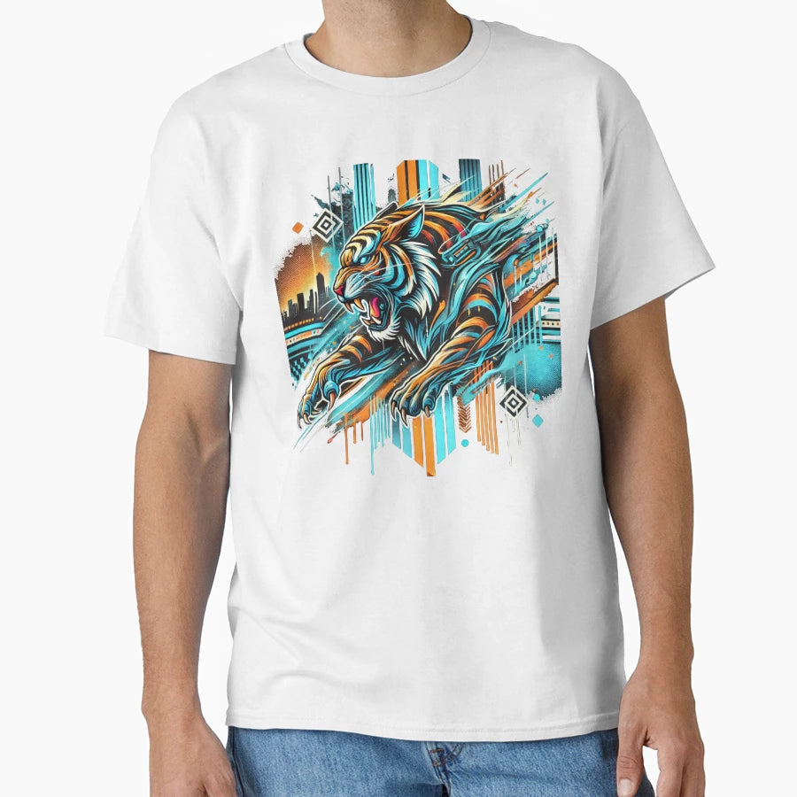 Fury Tiger T-Shirt - Minimalist Print for Adults - T-Shirt, Sweatshirt, Hoodie