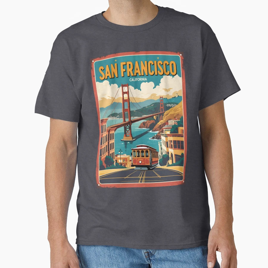 San Francisco California T-Shirt - Novelty Apparel Unisex - T-Shirt, Sweatshirt, Hoodie