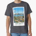 San Diego California Travel Art T-Shirt - Aesthetic Graphic Unisex - T-Shirt, Sweatshirt, Hoodie
