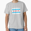 Chicago Flag T-Shirt - Custom Art Print Unisex - T-Shirt, Sweatshirt, Hoodie