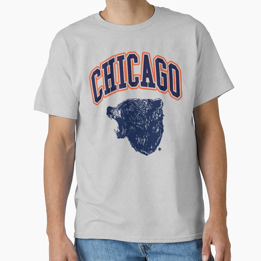 Bear Down Chicago Light T-Shirt - Aesthetic Graphic for Adults - T-Shirt, Sweatshirt, Hoodie