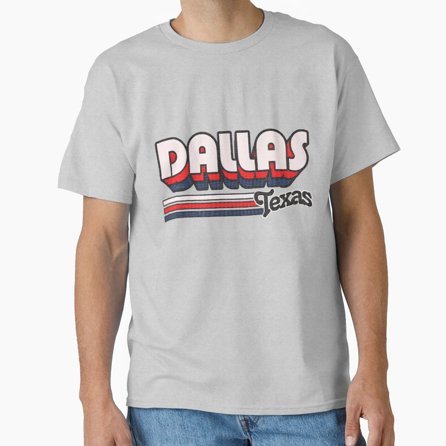 Dallas Tx City Stripes T-Shirt - Graphic Print for Adults - T-Shirt, Sweatshirt, Hoodie