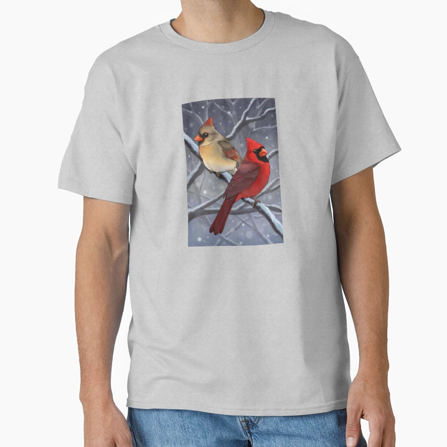Winter Cardinals T-Shirt - Unique Graphic Men Women - T-Shirt, Sweatshirt, Hoodie