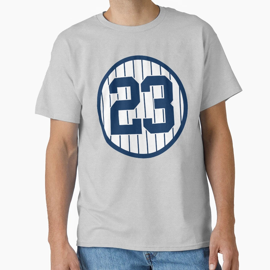 Don Mattingly 23 Jersey Number T-Shirt - Aesthetic Graphic for Adults - T-Shirt, Sweatshirt, Hoodie
