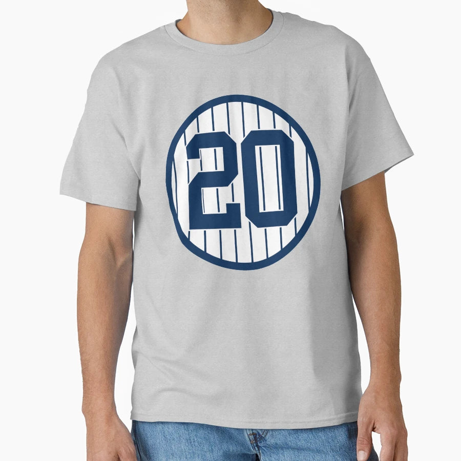 Jorge Posada 20 Jersey Number T-Shirt - Fun Novelty Design for Adults - T-Shirt, Sweatshirt, Hoodie