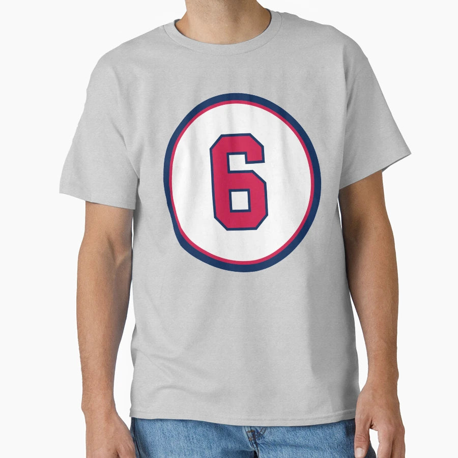 Bobby Cox 6 Jersey Number T-Shirt - Graphic Print Unisex - T-Shirt, Sweatshirt, Hoodie