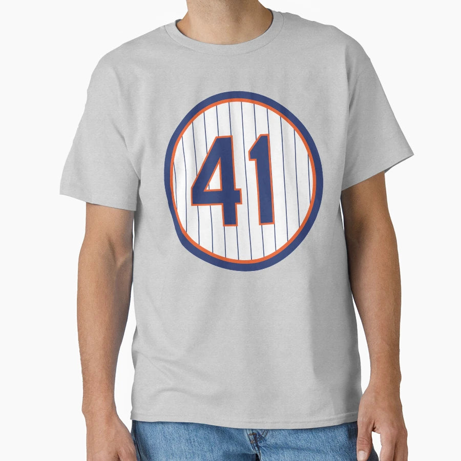 Tom Seaver 41 Jersey Number T-Shirt - Aesthetic Graphic Men Women - T-Shirt, Sweatshirt, Hoodie