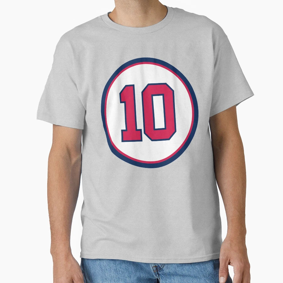 Chipper Jones 10 Jersey Number T-Shirt - Fun Novelty Design Men Women - T-Shirt, Sweatshirt, Hoodie