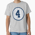 Lou Gehrig 4 Jersey Number T-Shirt - Novelty Apparel Unisex - T-Shirt, Sweatshirt, Hoodie
