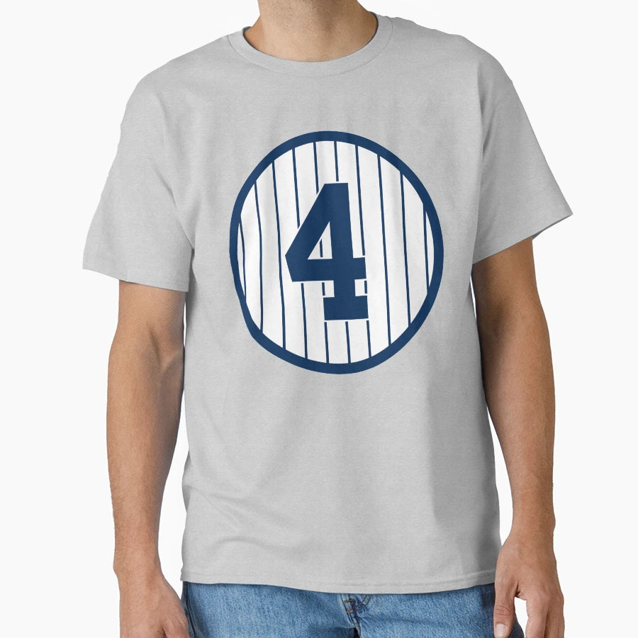 Lou Gehrig 4 Jersey Number T-Shirt - Novelty Apparel Unisex - T-Shirt, Sweatshirt, Hoodie