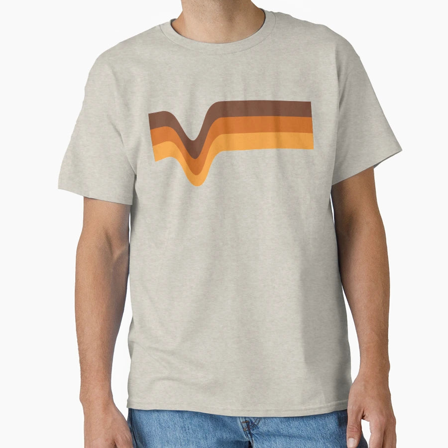 70S 70S Stripes Brown Orange Yellow T-Shirt - Aesthetic Graphic Men Women - T-Shirt, Sweatshirt, Hoodie