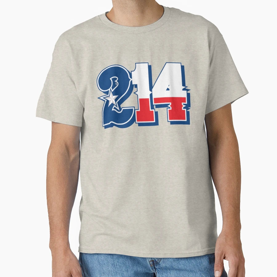 Baseball Arlington 214 Area Code T-Shirt - Minimalist Print Unisex - T-Shirt, Sweatshirt, Hoodie