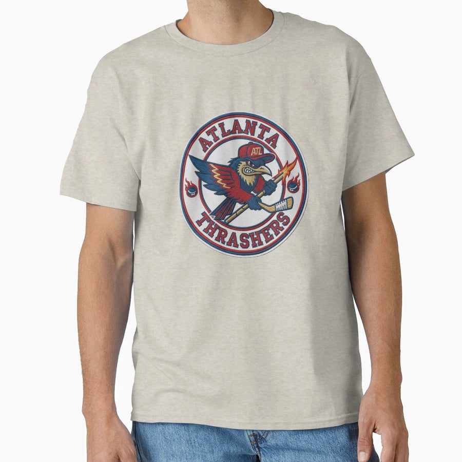 Atlanta Thrashers Hockey Team Logo T-Shirt - Minimalist Print Men Women - T-Shirt, Sweatshirt, Hoodie
