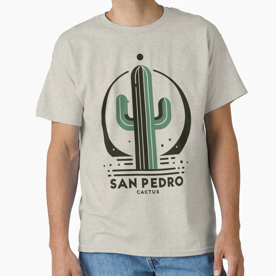 San Pedro Mescaline Cactus Minimalist T-Shirt - Aesthetic Graphic Unisex - T-Shirt, Sweatshirt, Hoodie