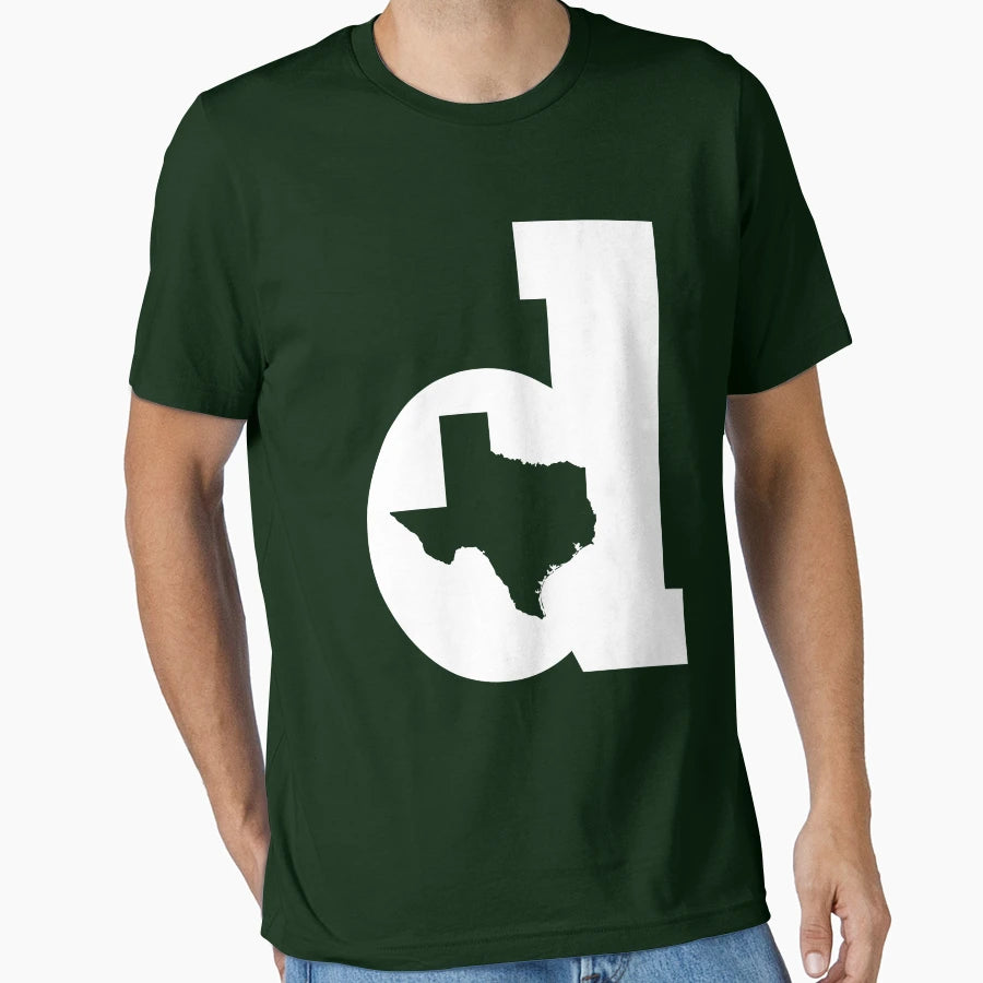 Lowercase D White T-Shirt - Aesthetic Graphic for Adults - T-Shirt, Sweatshirt, Hoodie