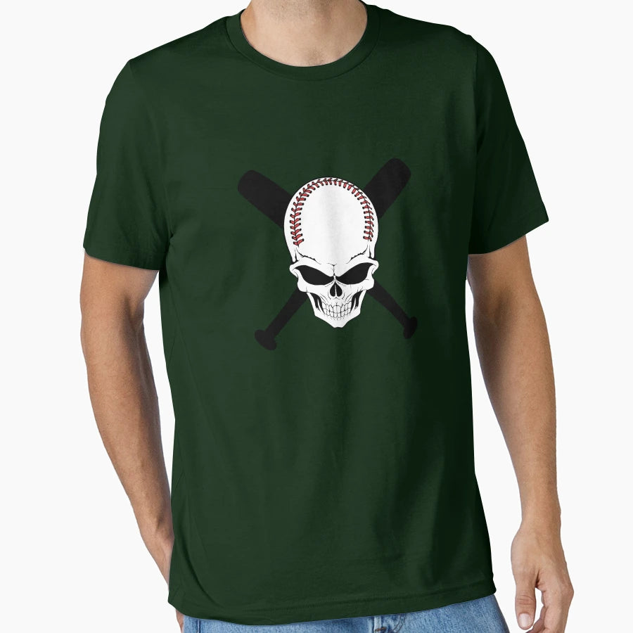 Baseball Jolly Roger T-Shirt - Custom Art Print Unisex - T-Shirt, Sweatshirt, Hoodie