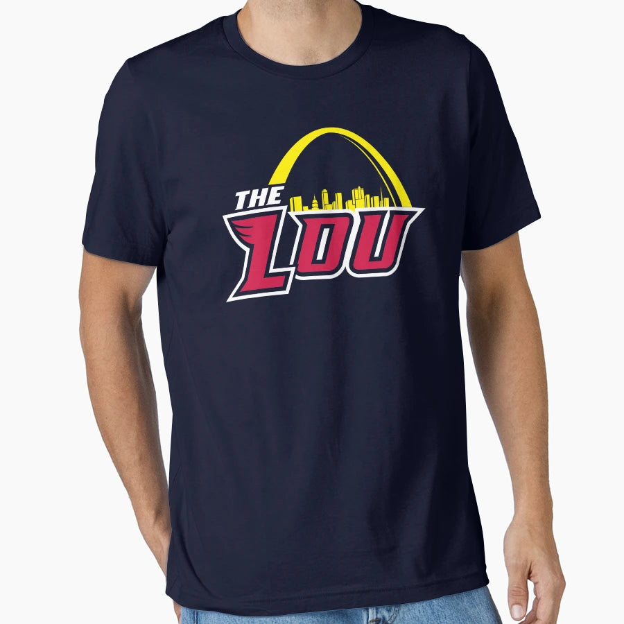 Lou Navy T-Shirt - Minimalist Print Men Women - T-Shirt, Sweatshirt, Hoodie
