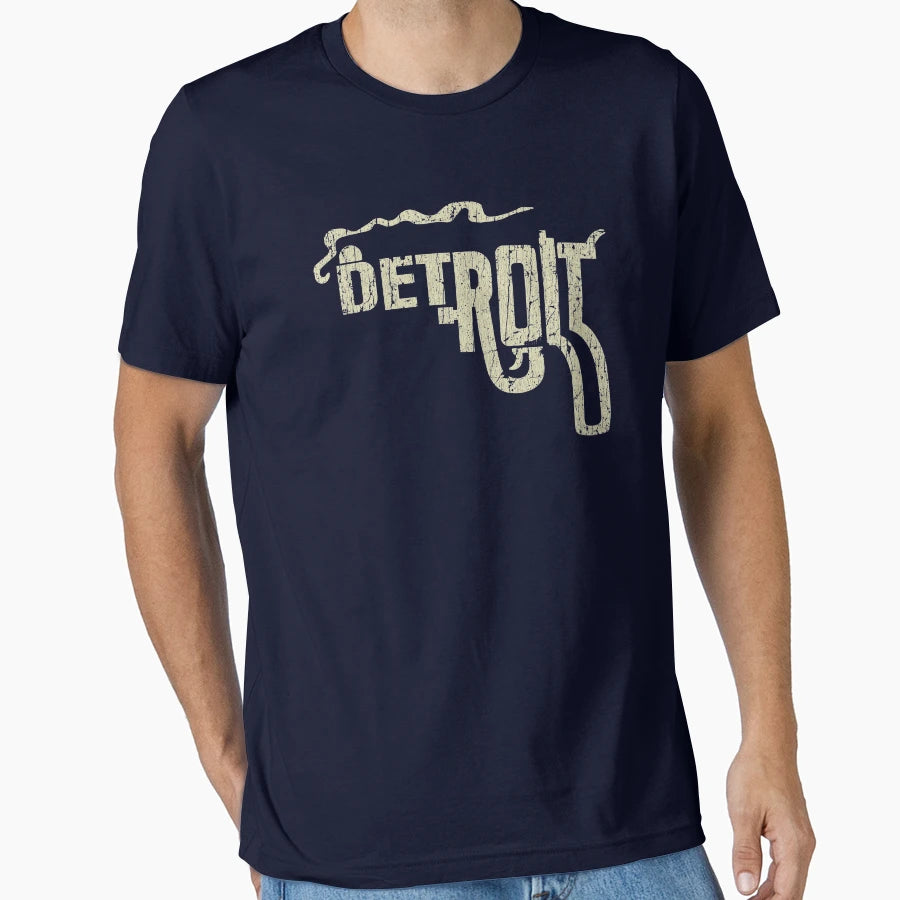 Detroit Smoking Gun T-Shirt - Novelty Apparel Men Women - T-Shirt, Sweatshirt, Hoodie
