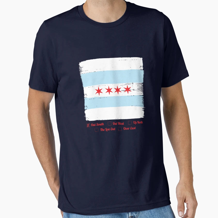 Chicago Flag South Side Chicago Out South T-Shirt - Streetwear Style Unisex - T-Shirt, Sweatshirt, Hoodie