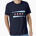 Flag Chicago Baseballs And Bats T-Shirt - Graphic Print Unisex - T-Shirt, Sweatshirt, Hoodie