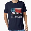 Cleavland American Flag Old Looking T-Shirt - Unique Graphic for Adults - T-Shirt, Sweatshirt, Hoodie