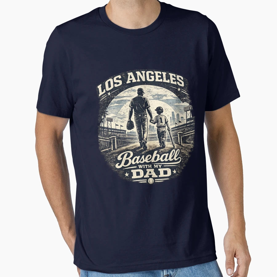 Father Son Baseball Los Angeles T-Shirt - Aesthetic Graphic Men Women - T-Shirt, Sweatshirt, Hoodie