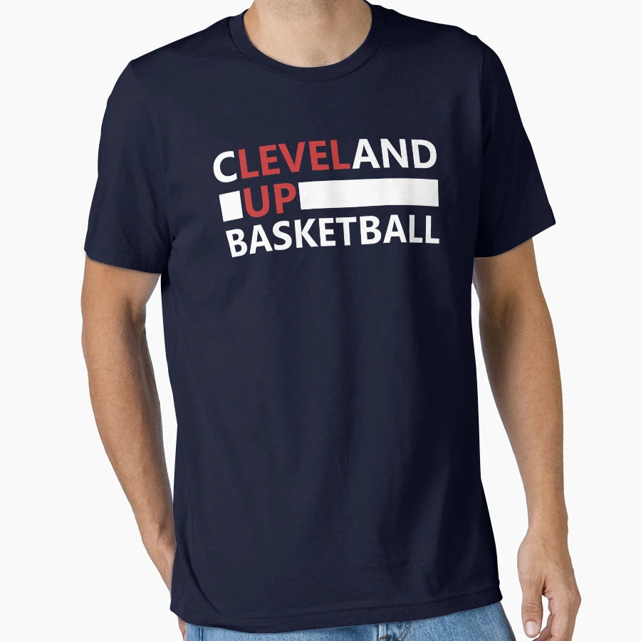 Cleveland Basketball Level Up T-Shirt - Fun Novelty Design Unisex - T-Shirt, Sweatshirt, Hoodie