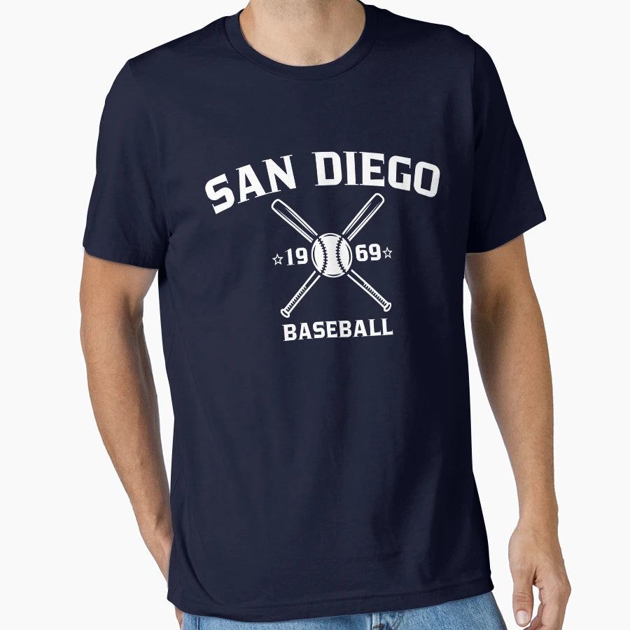 San Diego Baseball Skyline T-Shirt - Casual Everyday Wear Men Women - T-Shirt, Sweatshirt, Hoodie