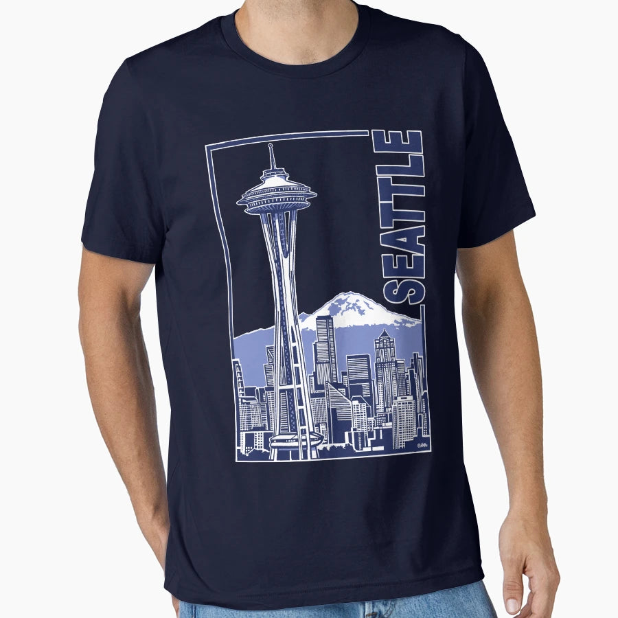 Seattle T-Shirt - Minimalist Print Unisex - T-Shirt, Sweatshirt, Hoodie