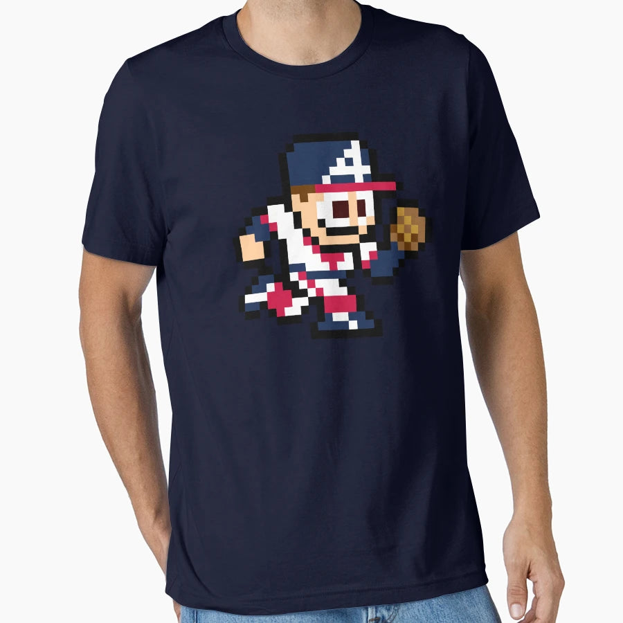 Atlanta 8 Bit Player T-Shirt - Novelty Apparel Men Women - T-Shirt, Sweatshirt, Hoodie