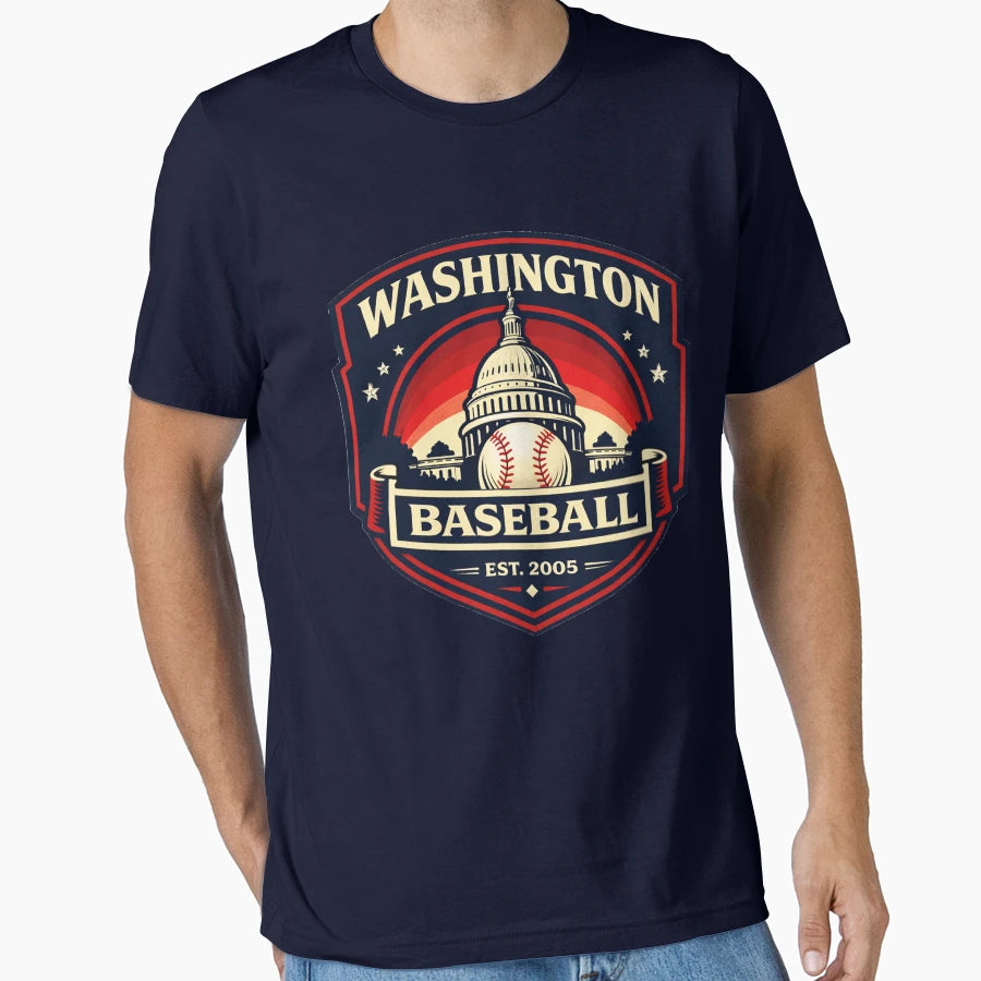 Washington Baseball Badge 2005 Dc T-Shirt - Minimalist Print Unisex - T-Shirt, Sweatshirt, Hoodie