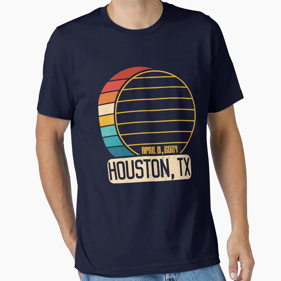 Total Solar Eclipse Texas Houston T-Shirt - Aesthetic Graphic Men Women - T-Shirt, Sweatshirt, Hoodie
