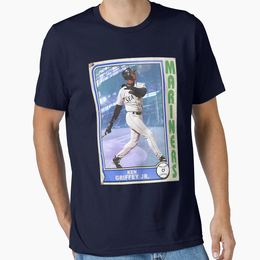 Ken Griffey Jr Baseball Card T-Shirt - Novelty Apparel for Adults - T-Shirt, Sweatshirt, Hoodie