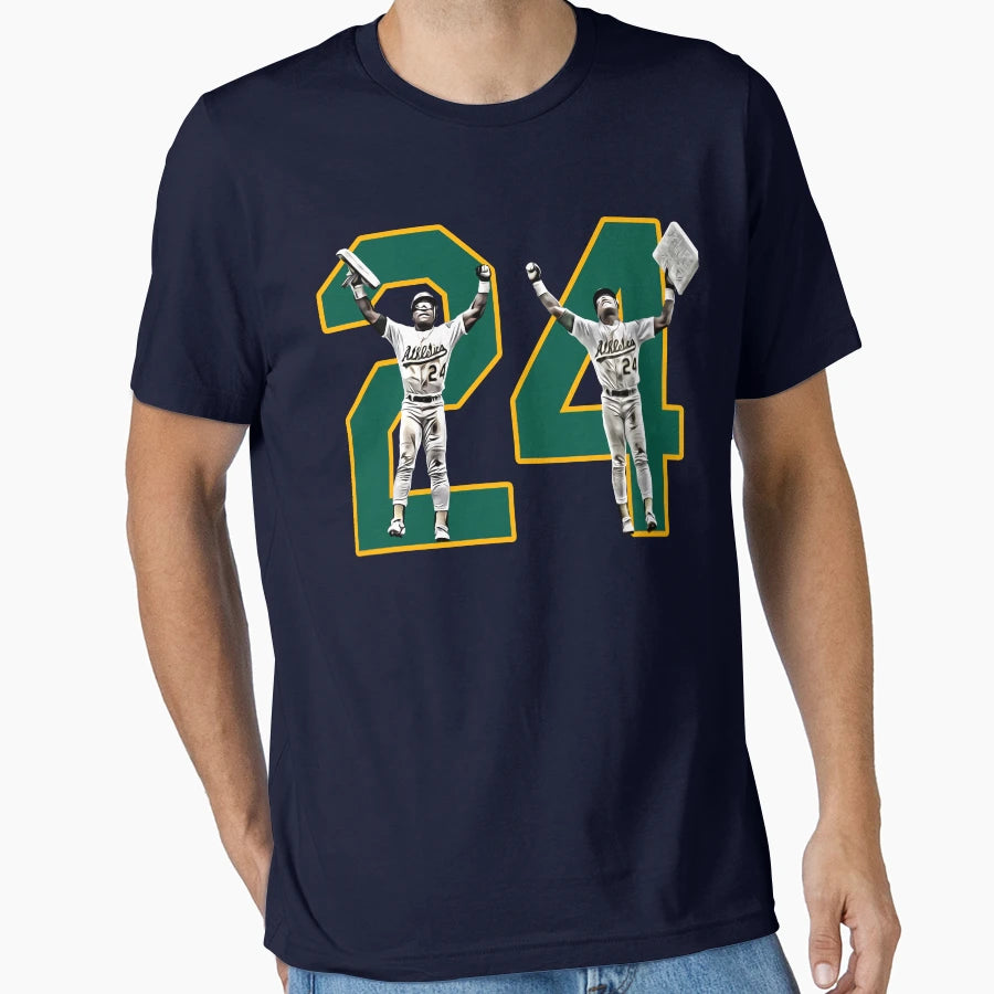 Rh24 Rickeys Stolen Base Record Gifts T-Shirt - Novelty Apparel Men Women - T-Shirt, Sweatshirt, Hoodie