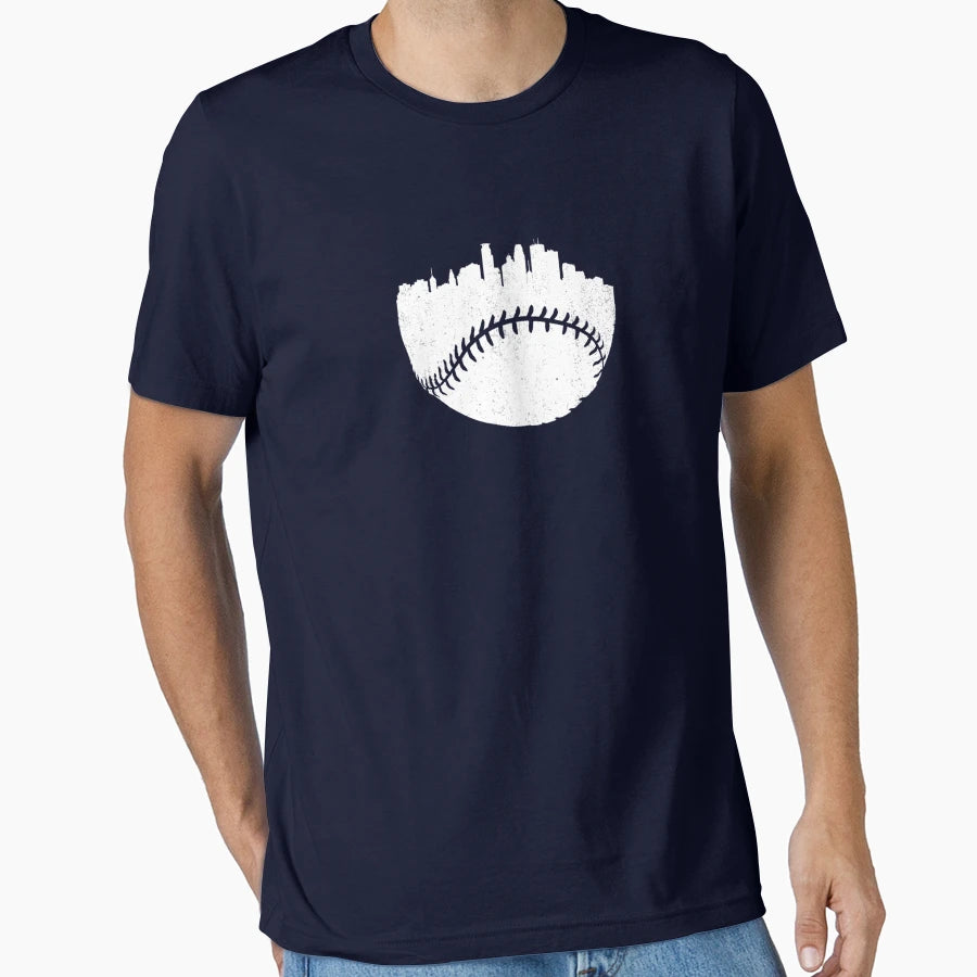 Minnesota Baseball Cityscape T-Shirt - Streetwear Style Unisex - T-Shirt, Sweatshirt, Hoodie