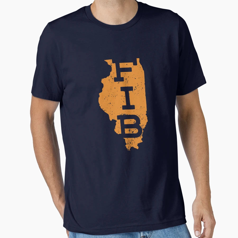 Proud F I B Illinois State T-Shirt - Custom Art Print Men Women - T-Shirt, Sweatshirt, Hoodie