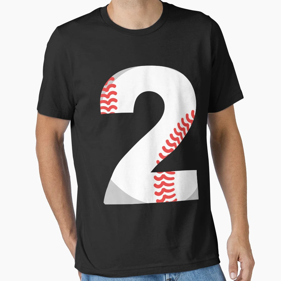 Number 2 Baseball 2 T-Shirt - Casual Everyday Wear Men Women - T-Shirt, Sweatshirt, Hoodie