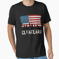 Cleavland American Flag Old T-Shirt - Fun Novelty Design for Adults - T-Shirt, Sweatshirt, Hoodie