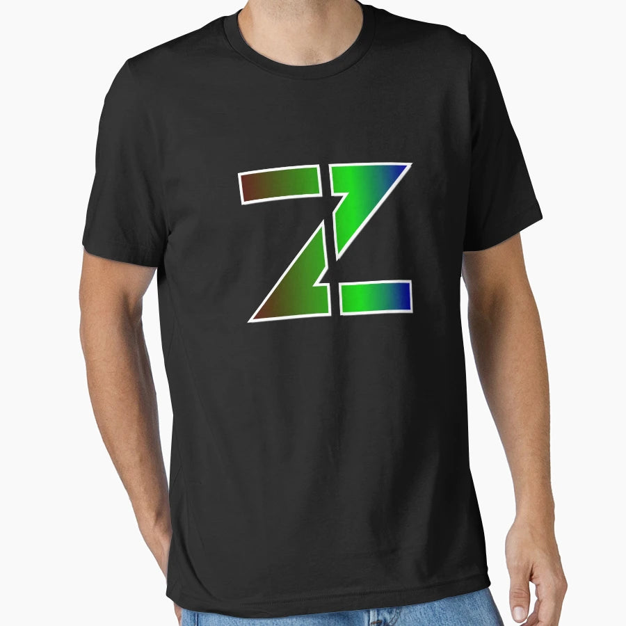 Large Letter Z Elegant Colored T-Shirt - Aesthetic Graphic for Adults - T-Shirt, Sweatshirt, Hoodie