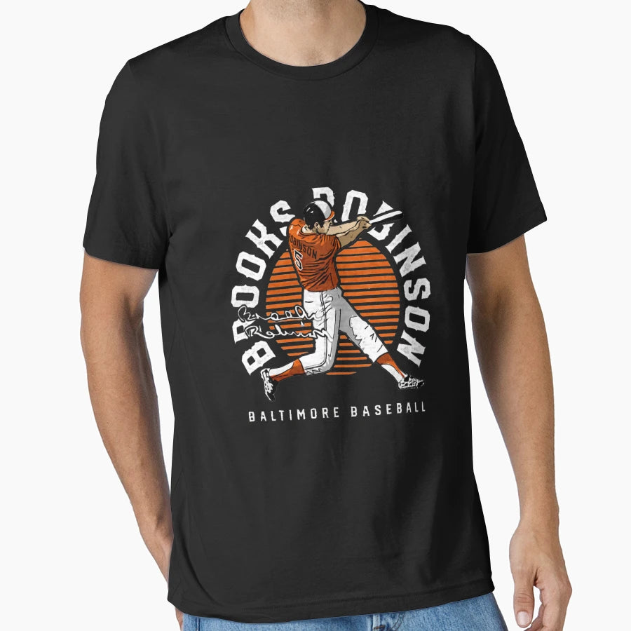 Brooks Robinson Emblem T-Shirt - Novelty Apparel for Adults - T-Shirt, Sweatshirt, Hoodie