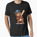 Baseball Bear Cartoon Fun Sports T-Shirt - Custom Art Print Men Women - T-Shirt, Sweatshirt, Hoodie