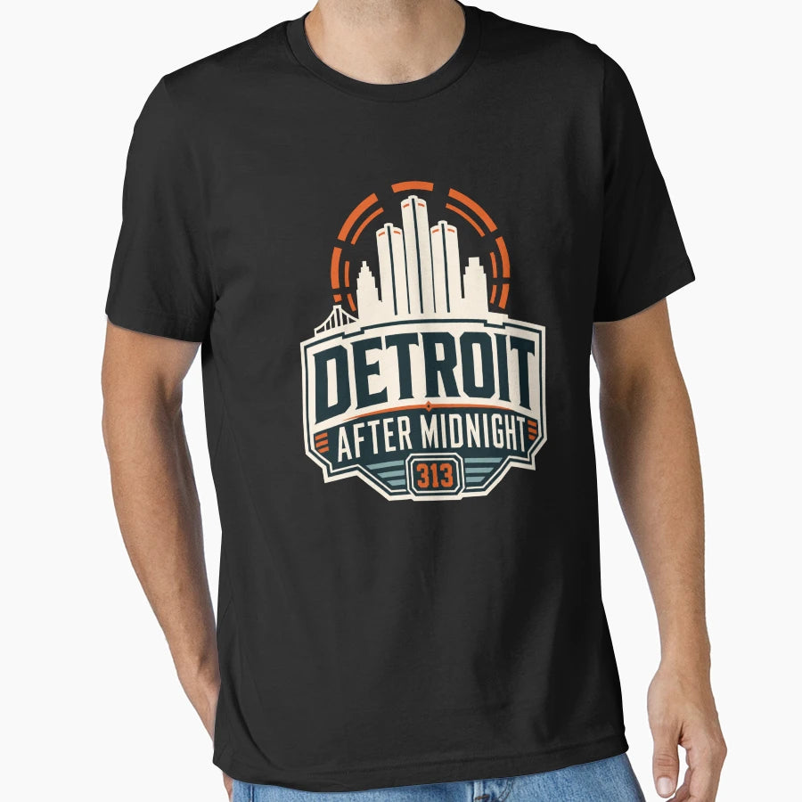 Detroit After Midnight 313 Motor City T-Shirt - Novelty Apparel Men Women - T-Shirt, Sweatshirt, Hoodie