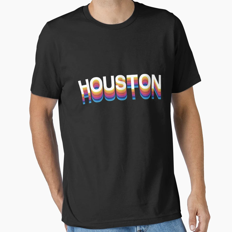 Houston 1980S T-Shirt - Casual Everyday Wear Men Women - T-Shirt, Sweatshirt, Hoodie